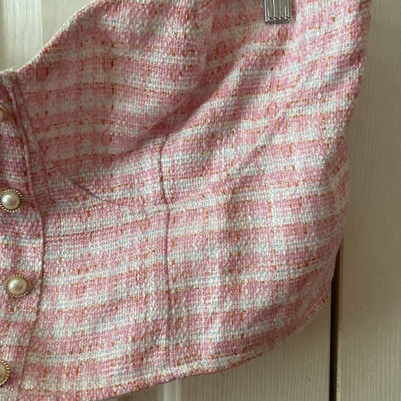 Cider NWOT Pink Tweed Plus Size Top - Picture 4 of 7